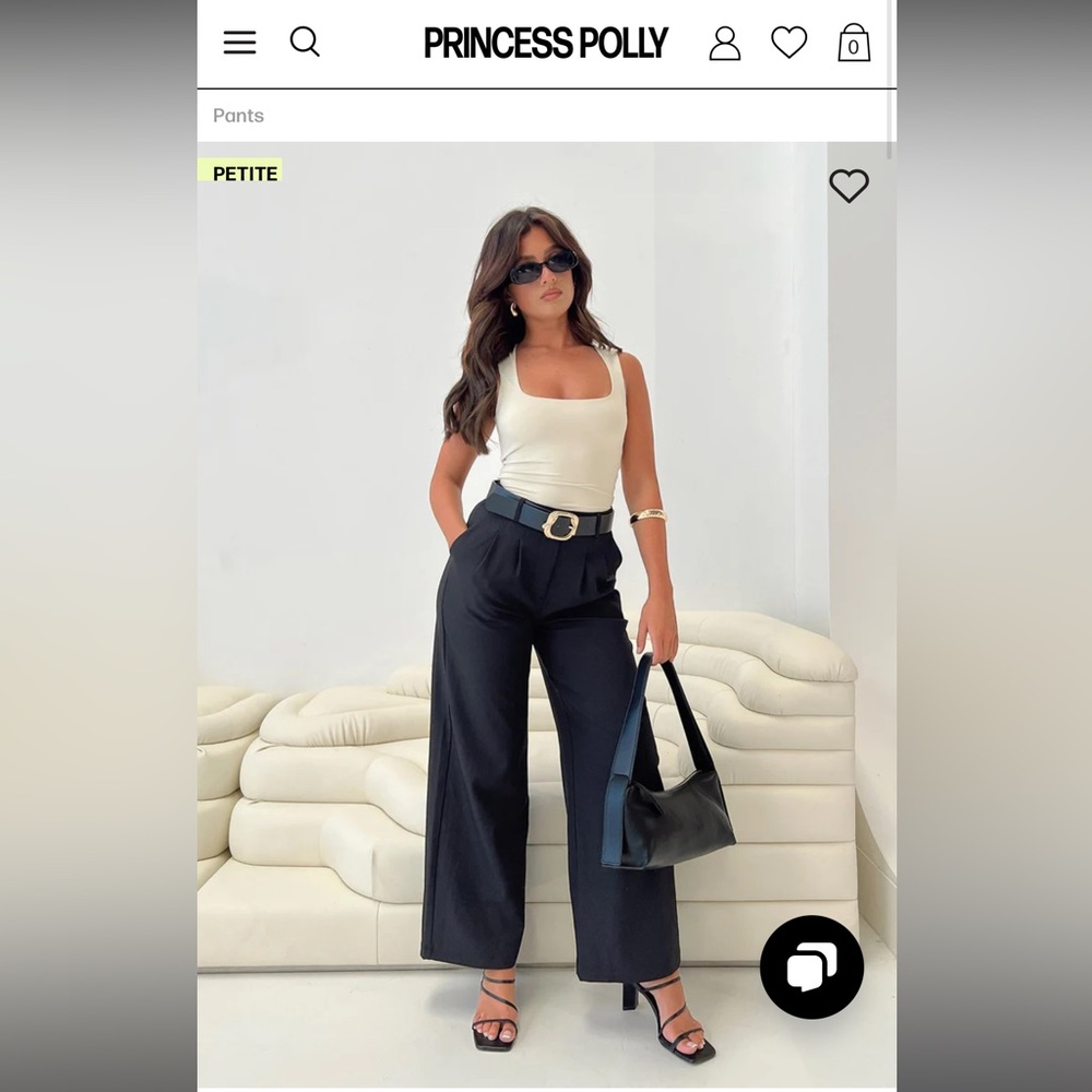 Princess Polly Black Archer Pants